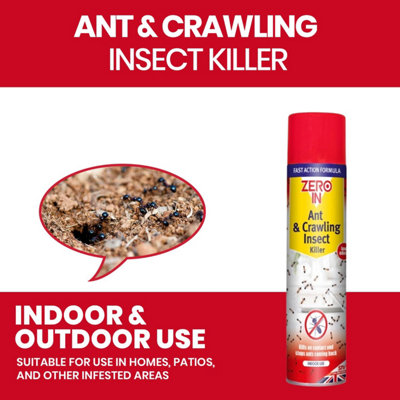 Zero In Ant & Crawling Insect Killer 300ml x 2 Pack Fast-Acting Spray ...