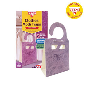 Zero In Clothes Moth Traps - Twin Pack - Effective, Easy-to-use Trap