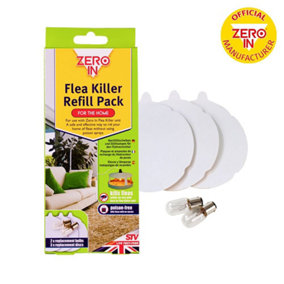 Zero In Flea Killer Refill Pack - 3 Refill Discs and 2 Spare Lamps