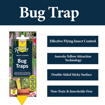 Zero In Flying Insect Sticky Traps for Houseplants Non Toxic Indoor Bug ...
