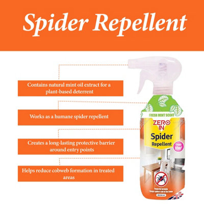 Zero In Spider Repellent 500ml RTU Natural Mint Oil Barrier Spray for ...