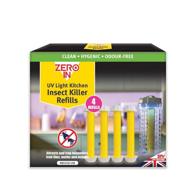 Zero In UV Light Insect Killer Refills Kitchen Indoor Bug Killer Pack ...