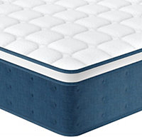 Zero Pressure Memory Foam and Individually Wrapped Spring Hybrid Mattress with Soft Silver Ions Knitted Fabric-King