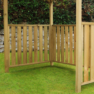 Zest Ashton BBQ Shelter Wooden Garden Gazebo Arbour Canopy Roof - 5