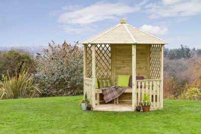 Zest Clifton Wooden Garden Gazebo Shelter Arbour Pagoda Canopy Roof