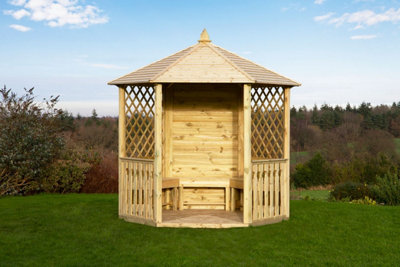Zest Clifton Wooden Garden Gazebo Shelter Arbour Pagoda Canopy Roof - 4