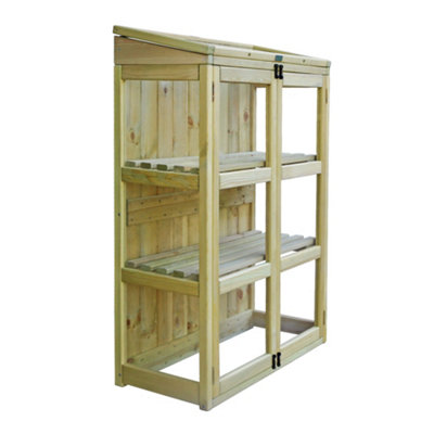 Zest Compact Botanical Wooden Greenhouse Growhouse Cold Frame Planter - 7