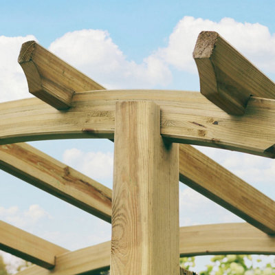 Zest Daria Trellis Wooden Garden Arch Pergola Plant Support FSC Wood - 4