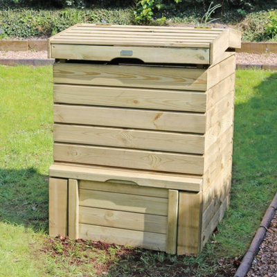 Zest Eco Hive Wooden Composter Compost Bin Beehive Garden Waste