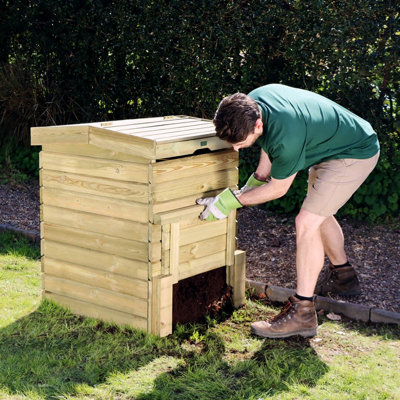 Zest Eco Hive Wooden Composter Compost Bin Beehive Garden Waste - 4