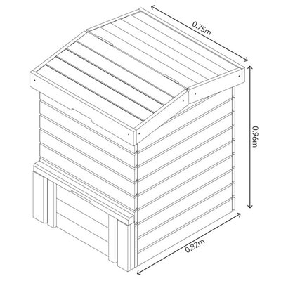 Zest Eco Hive Wooden Composter Compost Bin Beehive Garden Waste - 6