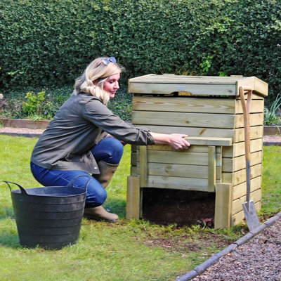 Zest Eco Hive Wooden Composter Compost Bin Beehive Garden Waste - 9