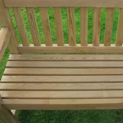 Zest Emily Wooden 3 Seater Bench Garden Patio Park Pub Chair Seat 5ft - 4