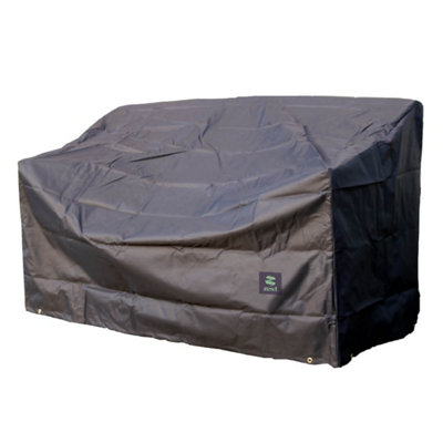 Zest Emily Wooden Bench Seat 2 Seater 4ft Garden Furniture Cover - Black - 3