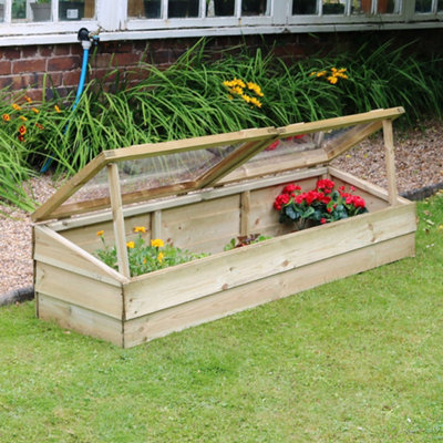 Zest Large Wooden Cold Frame Growhouse Greenhouse Garden Plant - 3