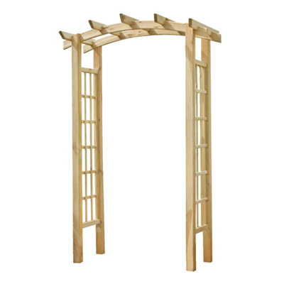 Zest Moonlight Large Trellis Wooden Garden Arch Pergola Plant FSC Wood - 8