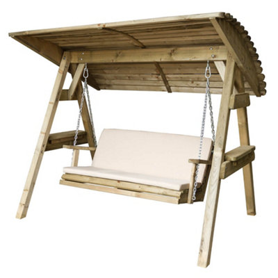 Zest Pad & Back Cushion For Miami Santorini 3 Seater Swing Seat Bench Stone