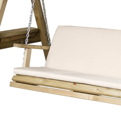 Zest Pad & Back Cushion For Miami Santorini 3 Seater Swing Seat Bench Stone