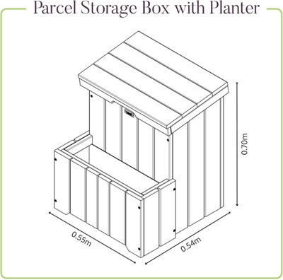 Zest Parcel Box Outdoor with Planter Delivery Box for Parcels ...