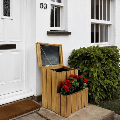 Zest Parcel Box Outdoor with Planter Delivery Box for Parcels ...