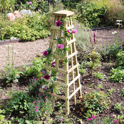 Zest Scafell Pike Obelisk Wooden Garden Plant Rose Flower Support