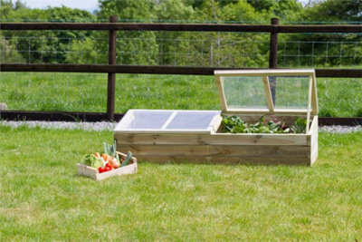 Zest Sleeper Wooden Cold Frame Growhouse Greenhouse Garden Plant 1.7m