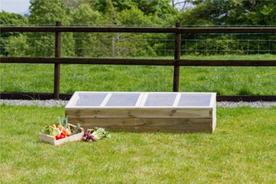 Zest Sleeper Wooden Cold Frame Growhouse Greenhouse Garden Plant 1.7m - 3