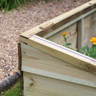 Zest Sleeper Wooden Cold Frame Growhouse Greenhouse Garden Plant 1.7m - 7
