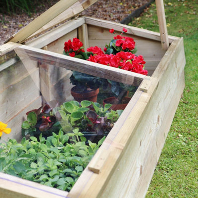 Zest Sleeper Wooden Cold Frame Growhouse Greenhouse Garden Plant 1.7m - 8