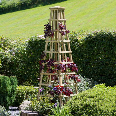 Zest Snowdon Obelisk Wooden Garden Plant Support Rose Flower Climber