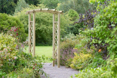 Zest Starlight Wooden Garden Arch Pergola Plant Support Trellis FSC