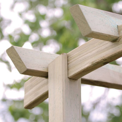 Zest Starlight Wooden Garden Arch Pergola Plant Support Trellis FSC - 3
