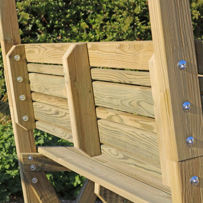 Zest Stirling Arbour Wooden Garden Seat Bench Dining Table Shelter Trellis - 7