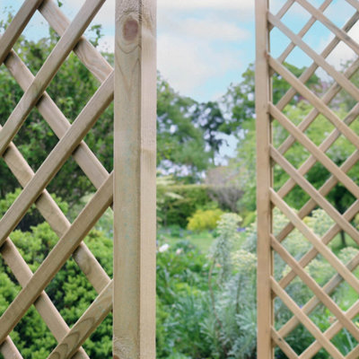 Zest Sunset Trellis Wooden Garden Arch Pergola Plant Support FSC Wood - 7