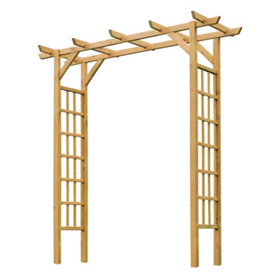 Zest Twilight Large Trellis Wooden Garden Arch Pergola Plant FSC Wood - 7