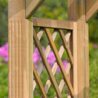 Zest Venus Wooden Garden Arch Pergola Plant Support Trellis FSC Wood - 3