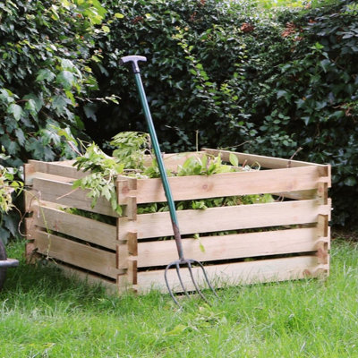 Zest Wooden Composter Garden Compost Bin Garden Food Waste