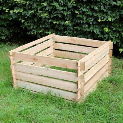 Zest Wooden Composter Garden Compost Bin Garden Food Waste - 5