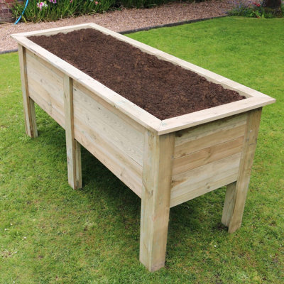 Zest Wooden Deep Root Planter Raised Vegetable Flower Bed Garden 1.8m - 3