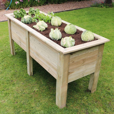 Zest Wooden Deep Root Planter Raised Vegetable Flower Bed Garden 1.8m - 8