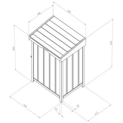 Zest Wooden Keep Safe Parcel Store Drop Box Garden Storage Side Access Lockable