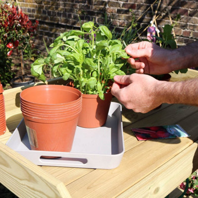 Zest Wooden Potting Bench Garden Work Table Multi Purpose Table - 9