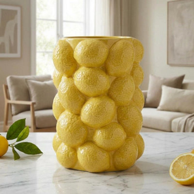 置物 remon zesty-abstract-3d-lemon-vase-