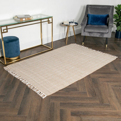 Zig Zag Jute & Cotton Rug 120 x 180cm