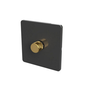 Zigbee 2-WAY LED DIMMER SWITCH - Grey/Gold 1-Gang Dimmer Switch