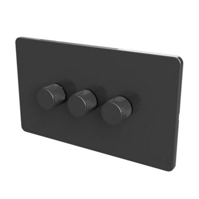 Zigbee 2-WAY LED DIMMER SWITCH - Grey/Grey 3-Gang Dimmer Switch