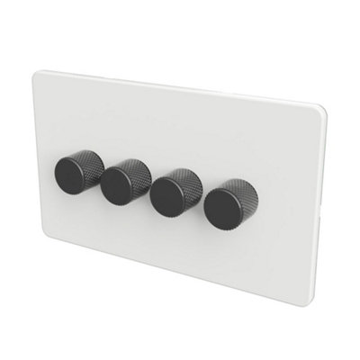Zigbee 2-WAY LED DIMMER SWITCH - White/Grey 4-Gang Dimmer Switch