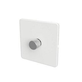 Zigbee 2-WAY LED DIMMER SWITCH - White/Silver 1-Gang Dimmer Switch