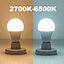 Zigbee E27 7 Watts LED Smart Bulb, CCT 2700K-6000K, Dimmable Pack of 2
