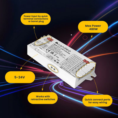 Zigbee LED Strip Controller 5-in-1 for RGBWW, RGBW, RGB, CCT, and single colour LED Strips